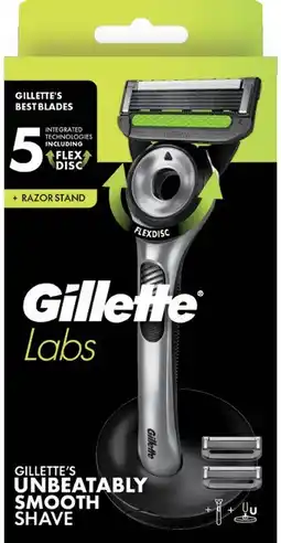 Amcal Pharmacies Gillette Labs Razor + 2 Blade Refills offer