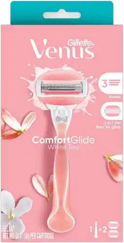 Amcal Pharmacies Gillette Venus ComfortGlide White Tea Razor + 2 Blade Refills offer