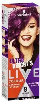 Amcal Pharmacies Schwarzkopf Live Hair Colour Ultra Brights Magnetic Purple offer