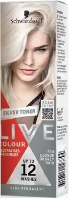 Amcal Pharmacies Schwarzkopf Live Hair Colour Silver Toner offer