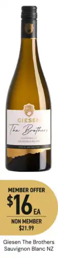 Dan Murphy's Giesen The Brothers Sauvignon Blanc Nz offer