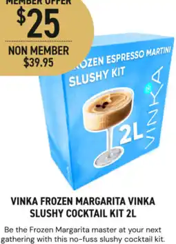 Dan Murphy's Vinka frozen margarita vinka slushy cocktail kit offer