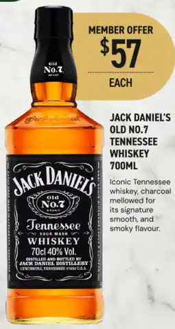 Dan Murphy's Jack daniels old no.7 tennessee whiskey offer
