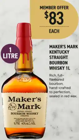 Dan Murphy's Maker's mark kentucky straight bourbon whisky offer