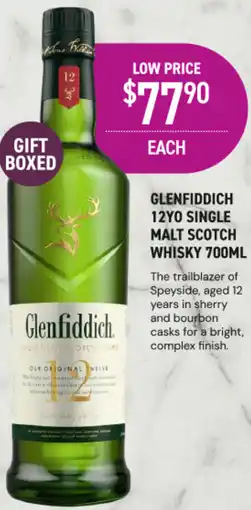Dan Murphy's Glenfiddich 12yo single malt scotch whisky offer