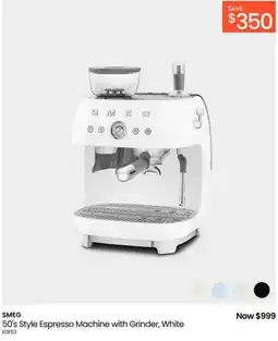 Myer SMEG Manual Espresso Coffee Machine offer