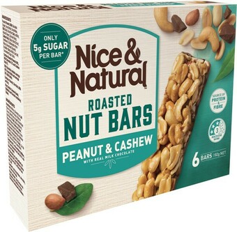IGA Nice & Natural Nut Bars 6 Pack Selected Varieties offer