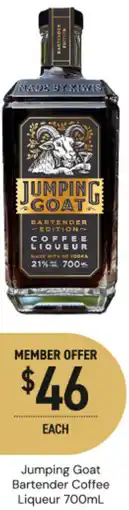 Dan Murphy's Jumping Goat Bartender Coffee Liqueur offer