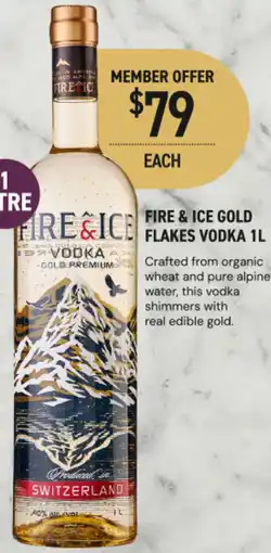 Dan Murphy's Fire & ice gold flakes vodka offer
