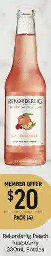 Dan Murphy's Rekorderlig Peach Raspberry Bottles offer