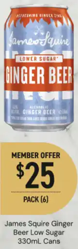 Dan Murphy's James Squire Ginger Beer Low Sugar Cans offer