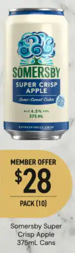 Dan Murphy's Somersby Super Crisp Apple Cans offer