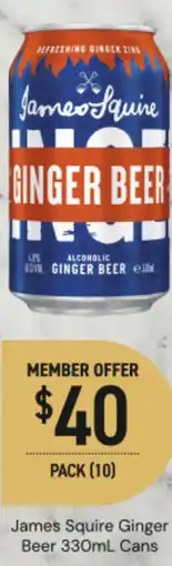 Dan Murphy's James Squire Ginger Beer Cans offer