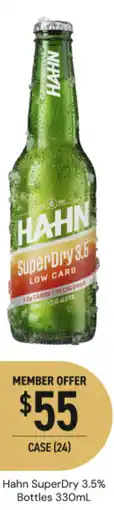 Dan Murphy's Hahn SuperDry 3.5% Bottles offer