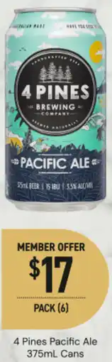Dan Murphy's 4 Pines Pacific Ale Cans offer