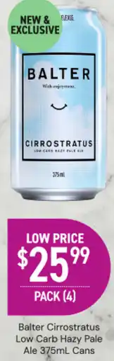 Dan Murphy's Balter Cirrostratus Low Carb Hazy Pale Ale Cans offer