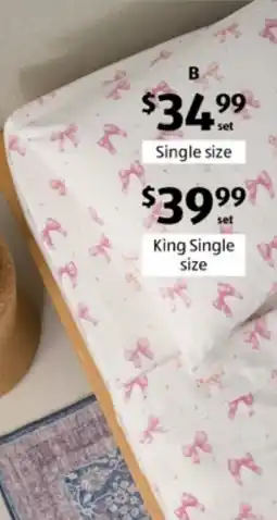 ALDI Organic Cotton Flannelette Fitted Sheet Set offer