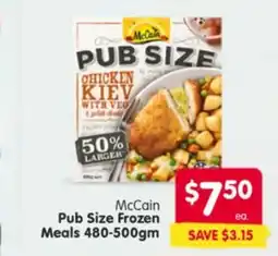 Spar McCain Pub Size Frozen Meals offer