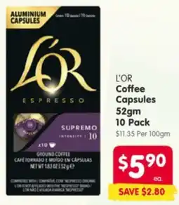 Spar L'OR Coffee Capsules offer