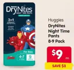 Spar Huggies DryNites Night Time Pants offer