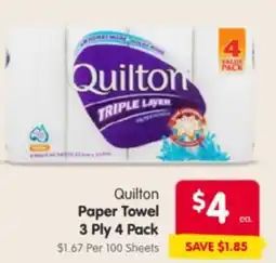 Spar Quilton Paper Towel offer