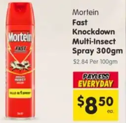 Spar Mortein Fast Knockdown Multi-Insect Spray offer