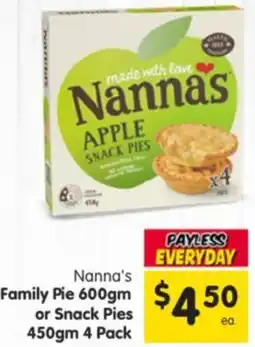 Spar Nanna's Family Pie or Snack Pies offer