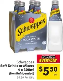 Spar Schweppes Soft Drinks or Mixers offer