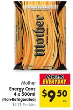 Spar Mother Energy Cans offer