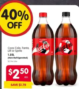 Spar Coca-Cola, Fanta, Lift or Sprite offer