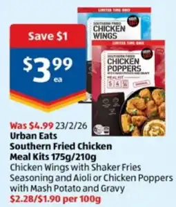 ALDI Urban Eats Southern Fried Chicken Meal Kits offer