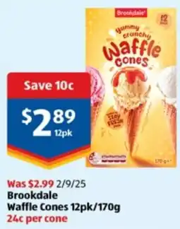 ALDI Brookdale Waffle Cones offer