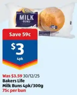 ALDI Bakers Life Milk Buns offer