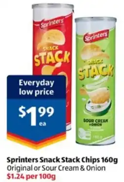 ALDI Sprinters Snack Stack Chips offer