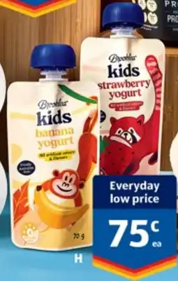 ALDI Brooklea Kids Yogurt Pouch offer