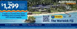 ALDI The Warwick Fiji offer