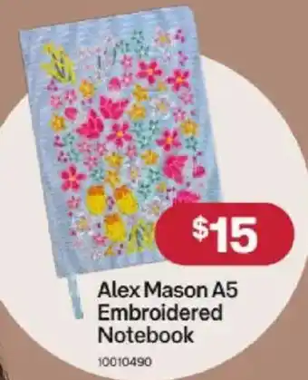 Alex Mason A5 Embroidered Notebook