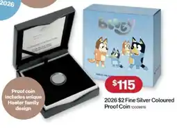 Australia Post 2026 $2 Fine Silver Coloured Proof Coin offer