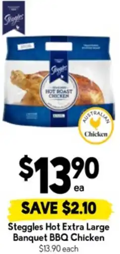 Drakes Steggles Hot Extra Large Banquet BBQ Chicken offer