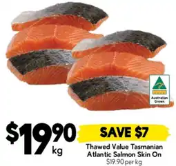 Drakes Thawed Value Tasmanian Atlantic Salmon Skin On offer