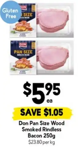Drakes Don Pan Size Wood Smoked Rindless Bacon offer