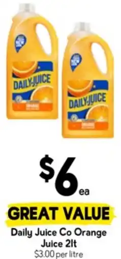 Drakes Daily Juice Co Orange Juice offer