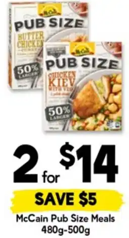 Drakes McCain Pub Size Meals offer
