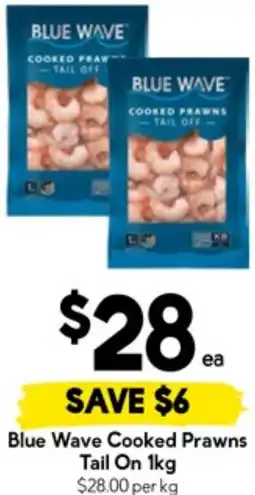 Drakes Blue Wave Cooked Prawns Tail On offer