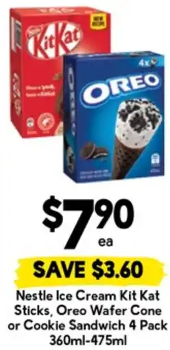 Drakes Nestle Ice Cream Kit Kat Sticks, Oreo Wafer Cone or Cookie Sandwich offer