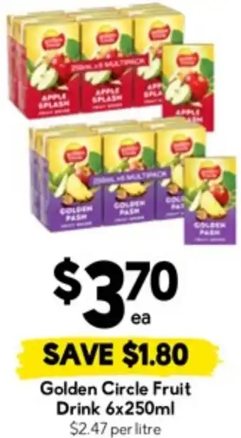 Drakes Golden Circle Fruit Drink offer