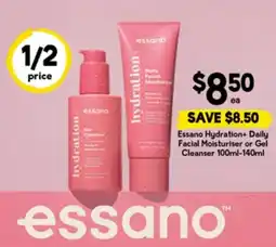 Drakes Essano Hydration+ Daily Facial Moisturiser or Gel Cleanser offer
