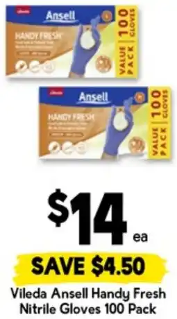 Drakes Vileda Ansell Handy Fresh Nitrile Gloves offer