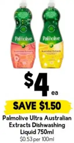 Drakes Palmolive Ultra Australian Extracts Dishwashing Liquid offer