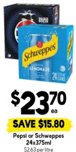Drakes Pepsi or Schweppes offer